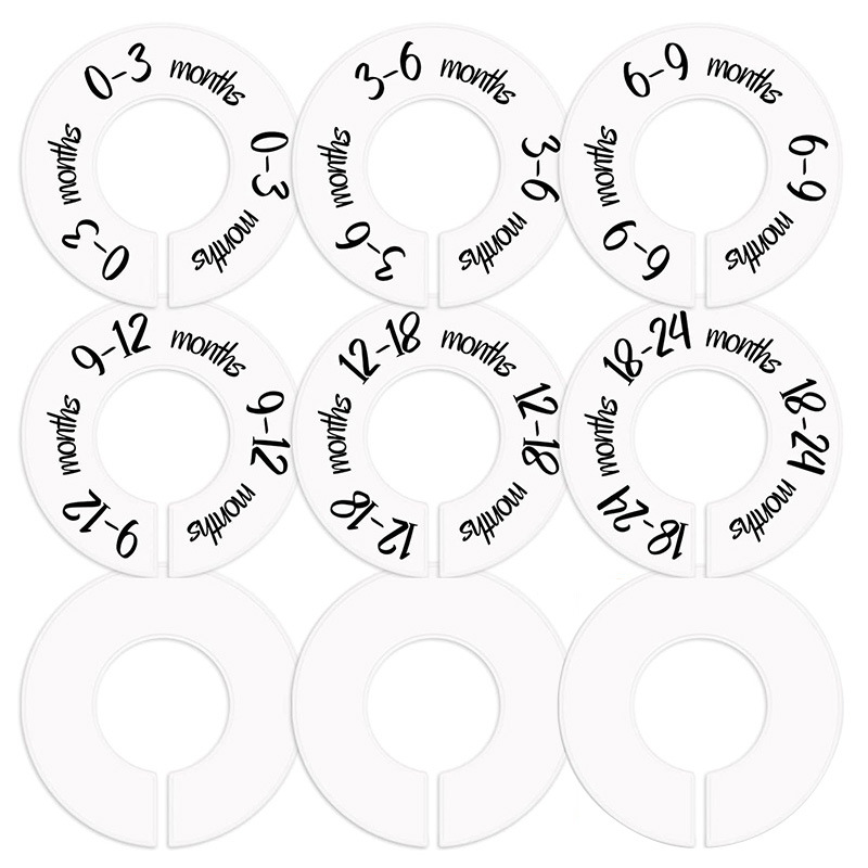 Baby Clothing Hanger Dividers - 100 шт., круглые вешалки для детской