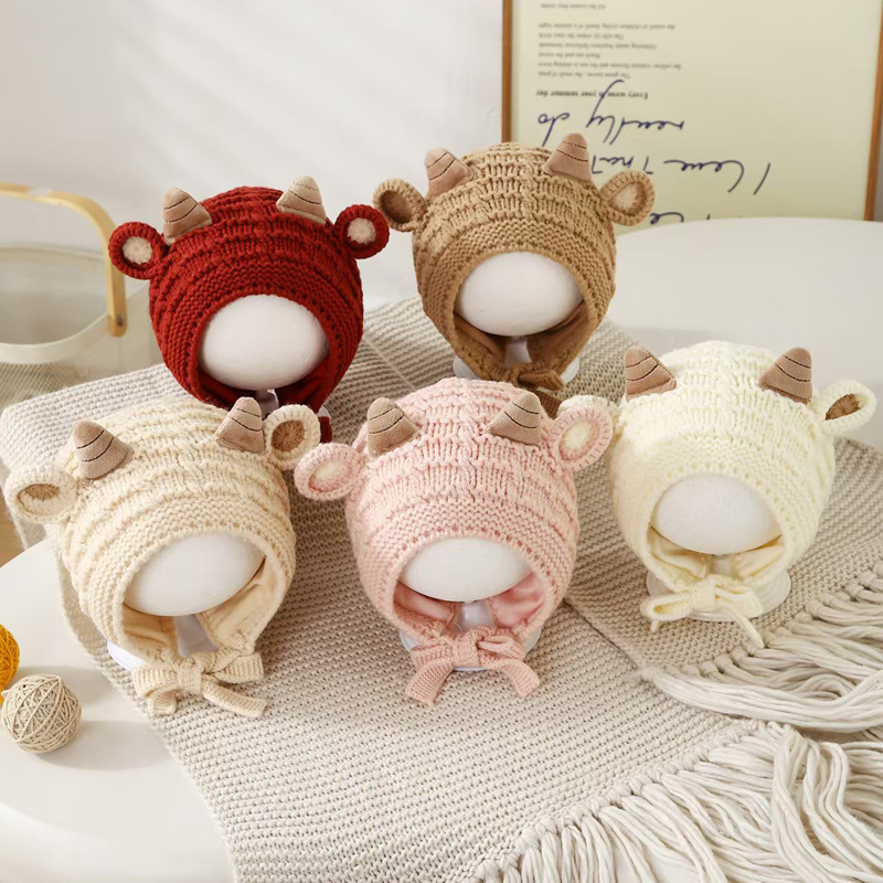Baby Hat Beanie - Детская зимняя вязаная теплая шапка 45-50