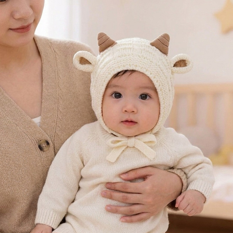 Детская зимняя вязаная теплая  – обзор и цена Baby Hat Beanie