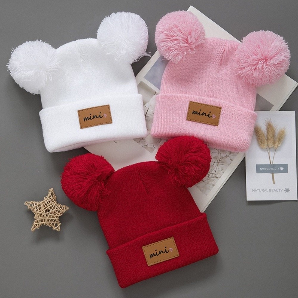 Вязаная шапка с двойным шарико – обзор и цена Baby Hat Beanie